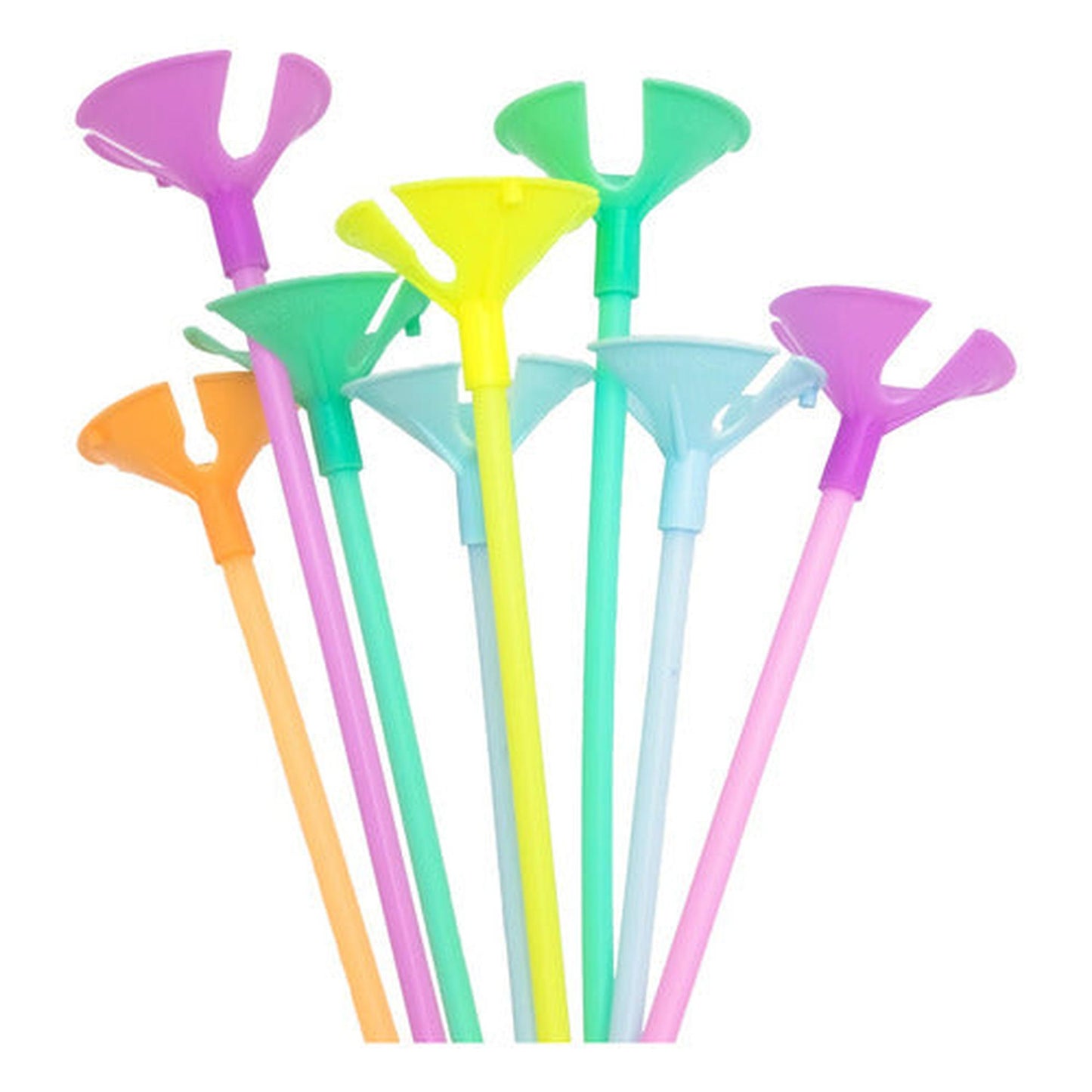 Pack 12 Varillas 42cm Porta Globos Multicolor Pastel Macaron