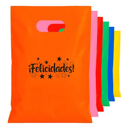 Pack 50 Bolsas De Cumpleaños Felicidades 20x30 Cm
