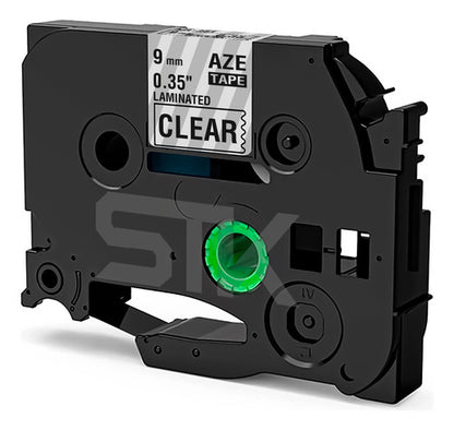 Cinta Tze-121 Alternativa 9mmx8m Negro Sobre Transparente