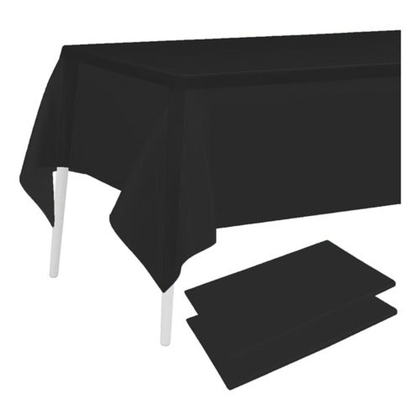 Mantel Plastico 137x274cm Color Negro Para Cumpleaños
