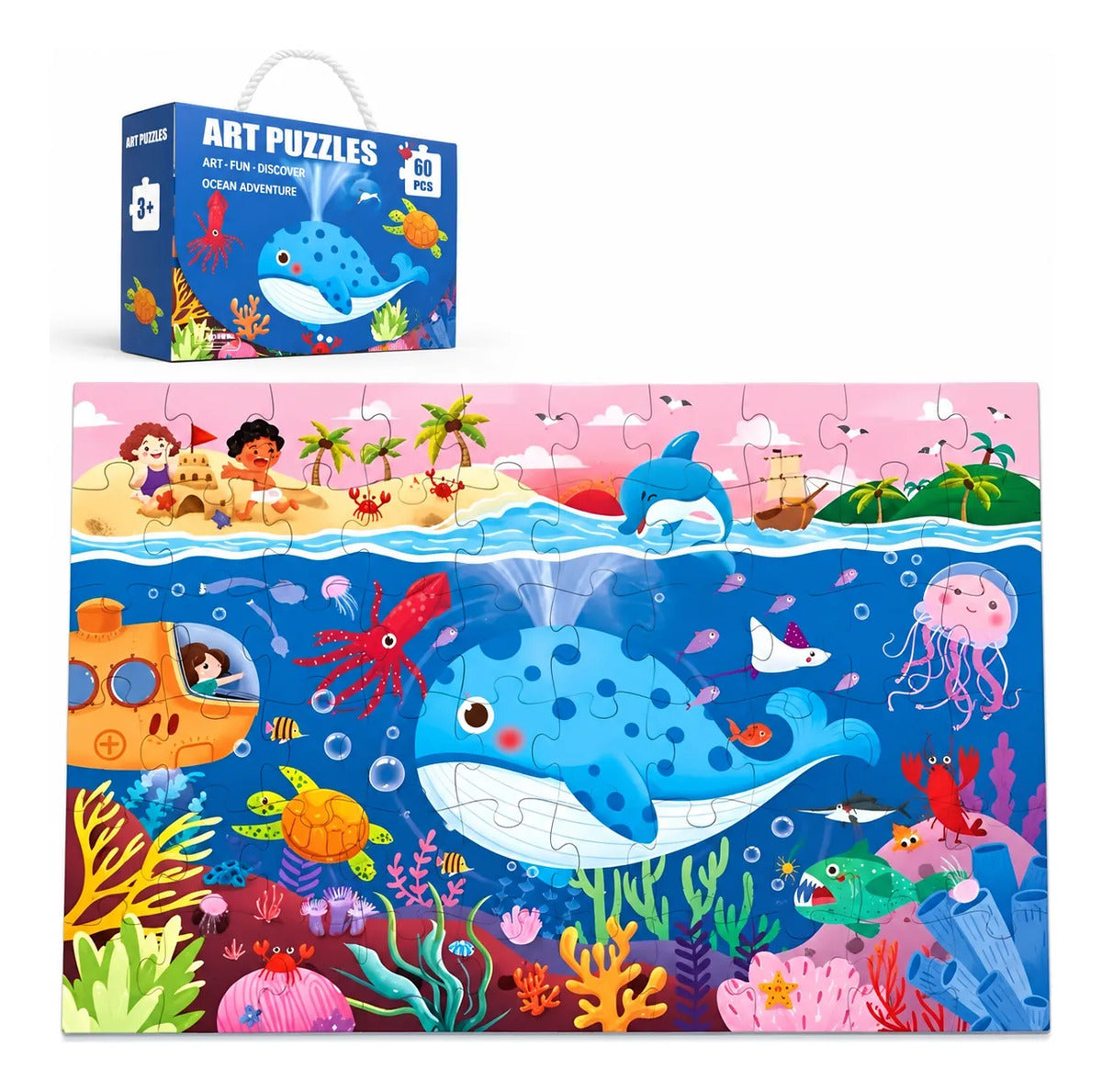 Puzzle Rompecabezas 60 Piezas Para Niños Oceano
