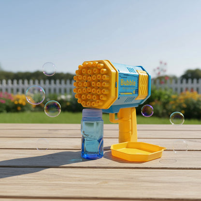 Pistola De Burbujas Lanza Burbujas Celeste Con Amarillo