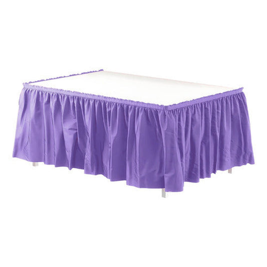 Faldón De Mesa Color Lila 74 X 426cm Decoración Fiestas