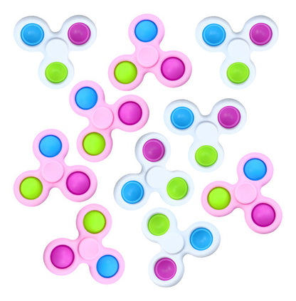 Pack 10 Spinner Pop It Antiestrés - Sorpresa Cumpleaños