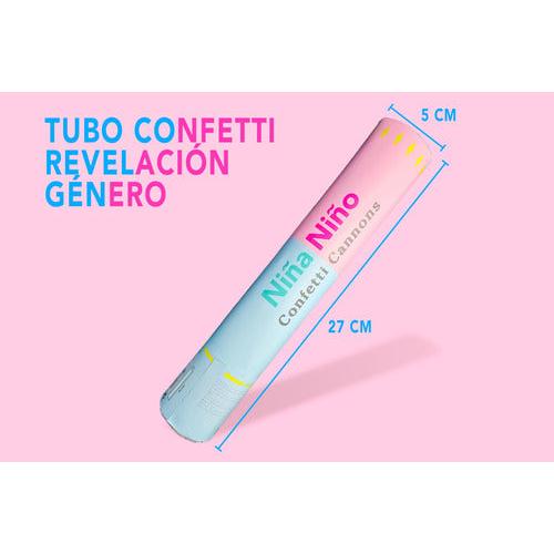 Cañón Tubo Challa Revelación De Género 30cm Papelillos