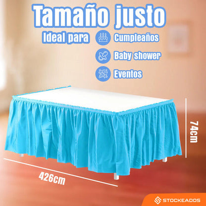 Faldon De Mesa Color Fucsia 74 X 426cm Decoración Fiestas