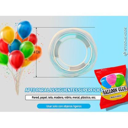 Pegamento Para Globos Tipo Gota De Silicona 100 Unidades