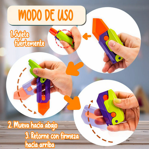 Pack 6 Cuchillo Retráctil Deslizante Juguete Antiestrés