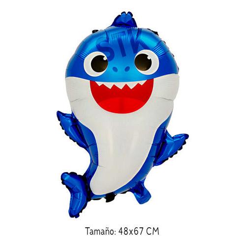 Set 4 Globos Metalizados Baby Shark Cumpleaños