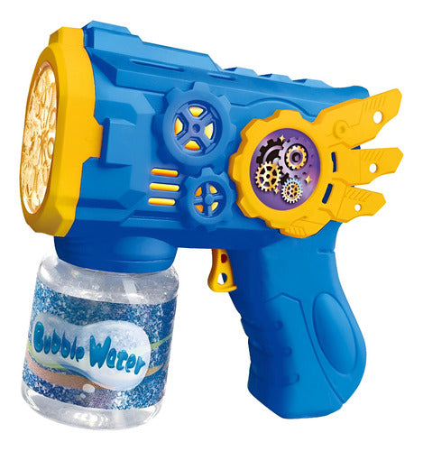Pistola De Burbujas Color Azul Lanza Burbujas