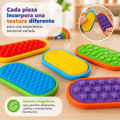 Juguetes Deslizantes De Silicona Magnética 6u Antistres Tdah Surtido