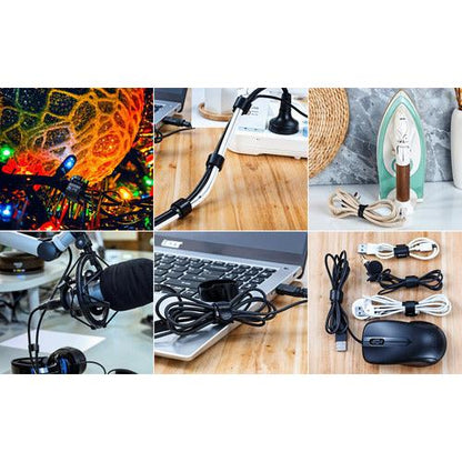Bridas Amarra Para Cables Velcro 5 Colores - 50 Unidades