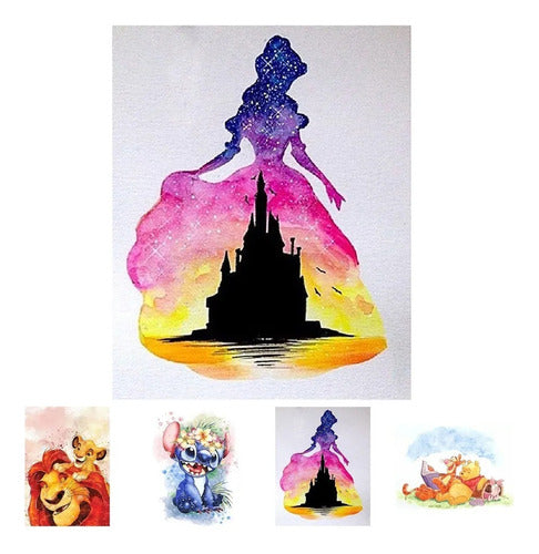 Kit De Bordado Pintura Diamante 5d Disney 40x30cm