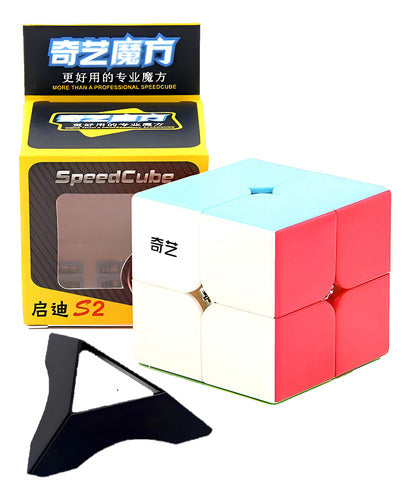 Cubo Mágico 2x2 Qiyi Qidi Color Negro Ideal Para Principiantes Stickerless