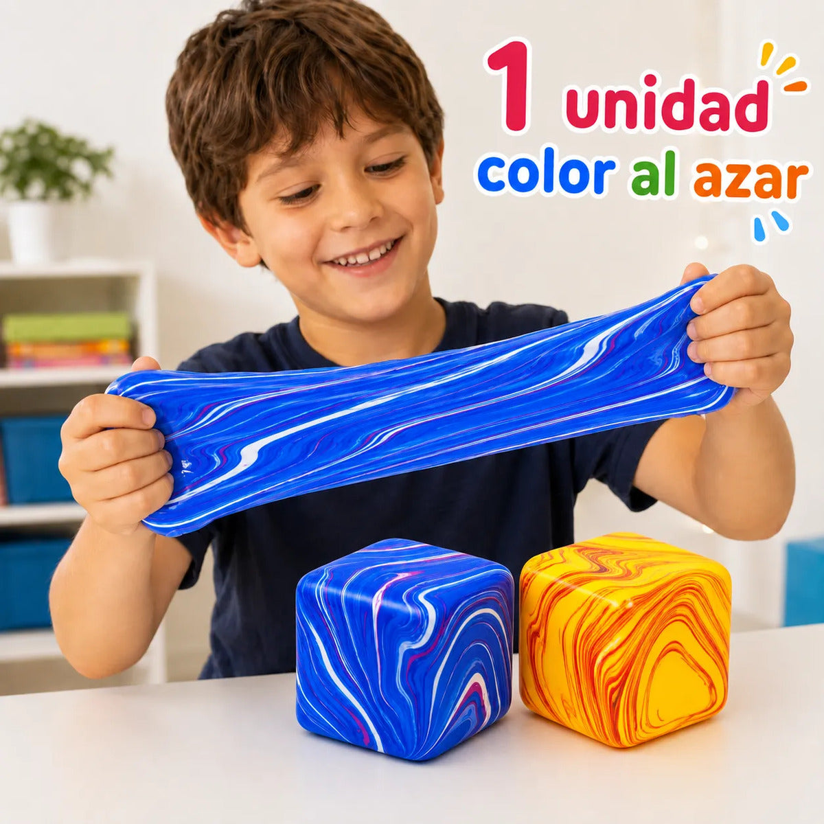 Cubo Antiestres Squishy Sensorial Squeeze Gel Cuadrado 5cm Surtido