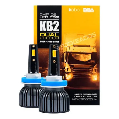 Kit Turbo Led Kb2 Dual H4 H7 H11 9005 9006 30.000lm 12v -24v