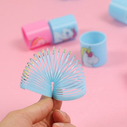 Pack 24 Resortes Unicornio 3,5cm Juguete Sorpresa Cumpleaños