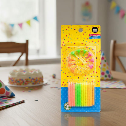 24 Velas De Cumpleaños Color Flúor Neón Fiestas Flúor