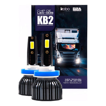 Kit Ampolletas Turbo Led Kb2 H1 H4 H7 H11 9005 9006 30.000lm 12v -24v