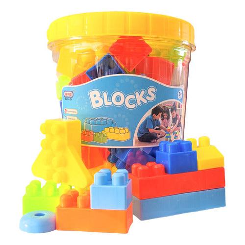 Bloques Construcción Medianos Juguete Educativo 55 Piezas
