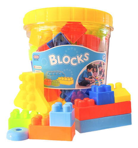 Bloques Construcción Medianos Juguete Educativo 55 Piezas