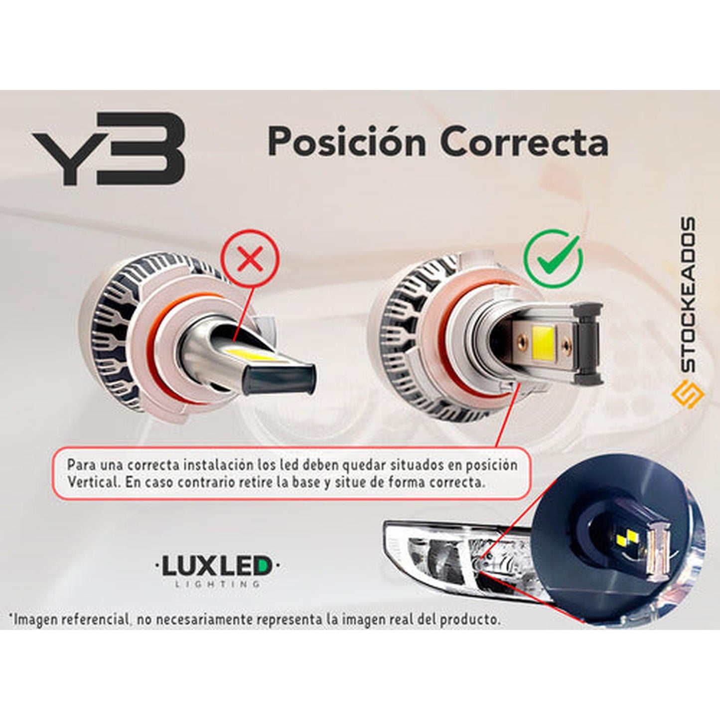 Kit Ampolleta Led Y3 H1 H3 H4 H7 H11 H27 9005 9006 22.000lm
