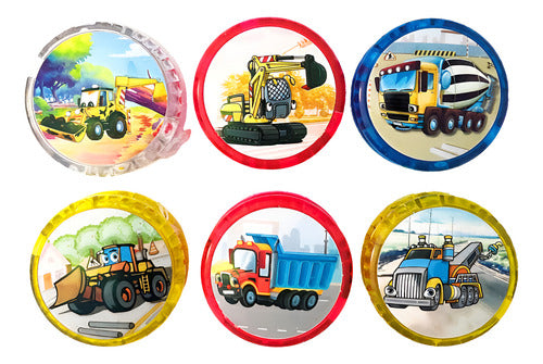 Pack 6 Yoyo Con Luz Juguete Sorpresa Cumpleaños