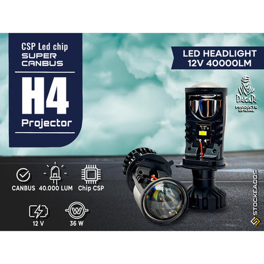 Kit Ampolletas Kb1 Turbo Led Canbus Foco Lupa H4 40.000lm