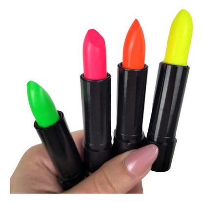 Pack 12 Labial Fluor Fiesta Neón Colores Uv