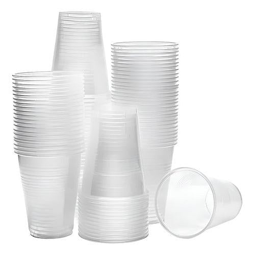 Pack 50 Vasos Plásticos Cumpleaños Transparentes 200ml