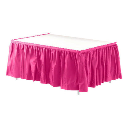 Faldon De Mesa Color Fucsia 74 X 426cm Decoración Fiestas