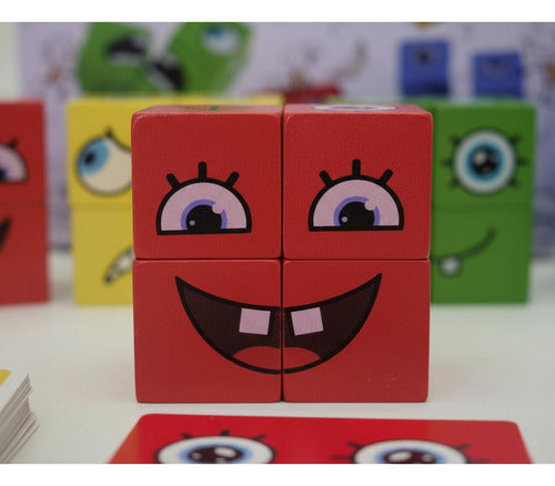 Juego De Puzzle Cubos Didáctico Expresiones Y Emociones