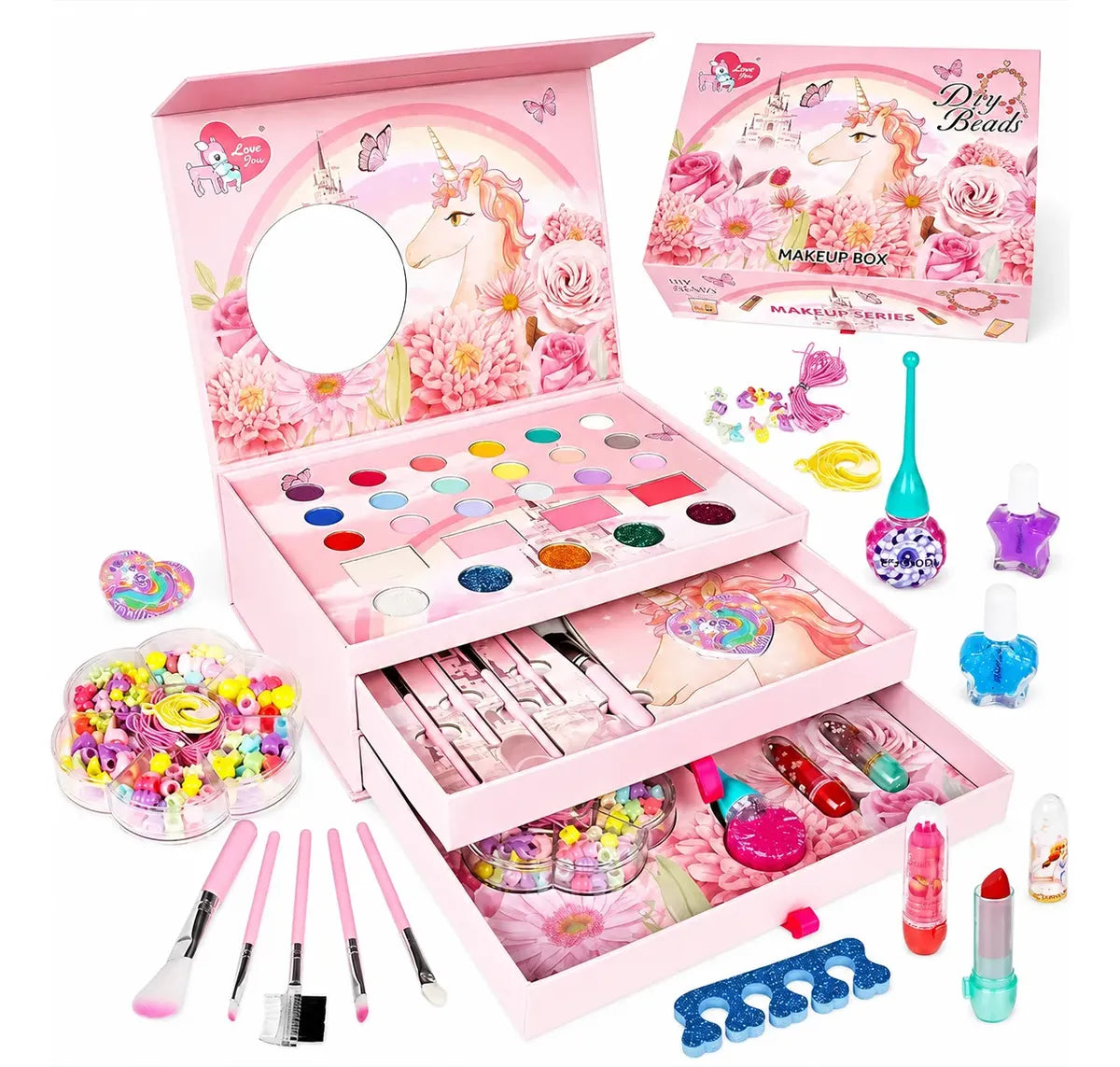 Juego De Maquillaje Set Unicornio Para Niños Maleta Infantil