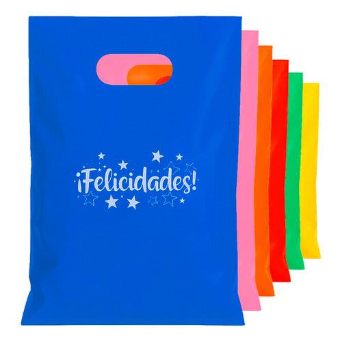 Pack 50 Bolsas De Cumpleaños Felicidades 20x30 Cm