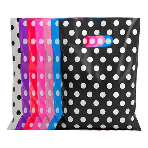 Pack 50 Bolsas Con Lunares Para Cumpleaños 20x30 Cm
