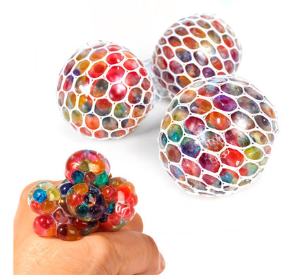 Pack 12 Squishy Malla 6cms - Juguete Sorpresa Cumpleaños