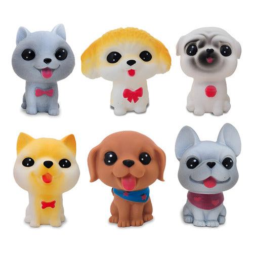 Pack 6 Cachorritos de Juguete PVC – Figuras de Perritos para Niños