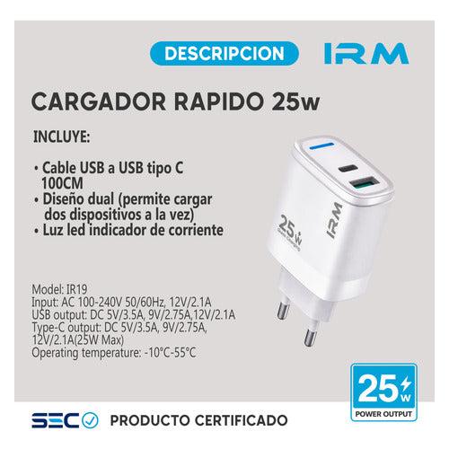 Cargador 25w Super Carga Rápida Para Samsung/android Tipo C