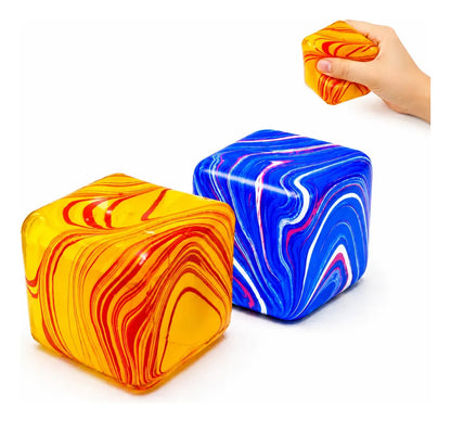 Cubo Antiestres Squishy Sensorial Squeeze Gel Cuadrado 5cm Surtido