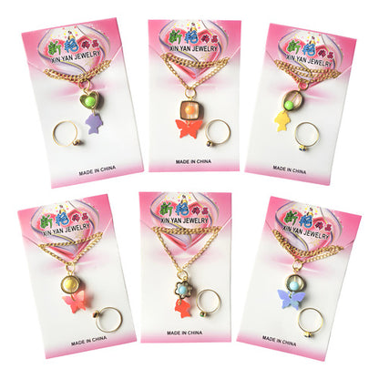 Pack 20 Collares + Anillos Niña Juguetes Sorpresa Cumpleaños