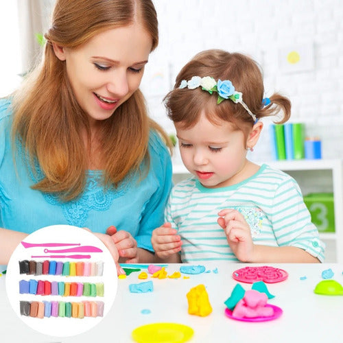 Arcillas Masas Mágicas 12 Colores + Herramientas Moldeado