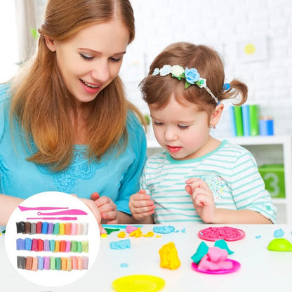 Arcillas Masas Mágicas 12 Colores + Herramientas Moldeado