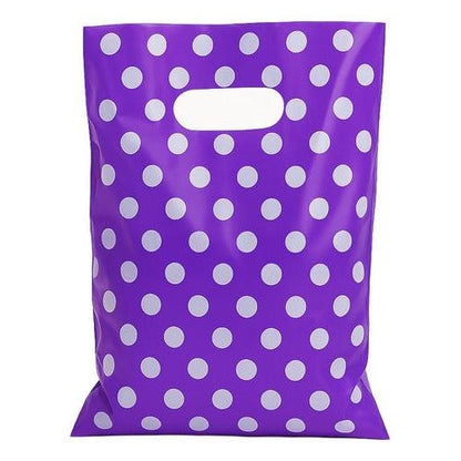 Pack 50 Bolsas Con Lunares Para Cumpleaños 20x30 Cm