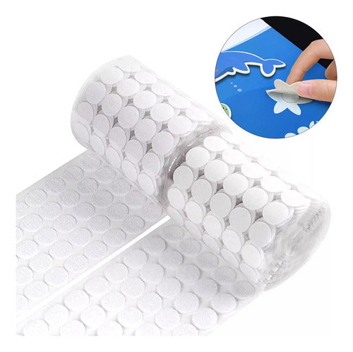 Velcros Autoadhesivos Redondo Blanco O Negro 2cm 100 Pares
