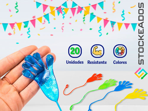 Pack 20 Pegalocos Manito - Juguete Sorpresa Cumpleaños