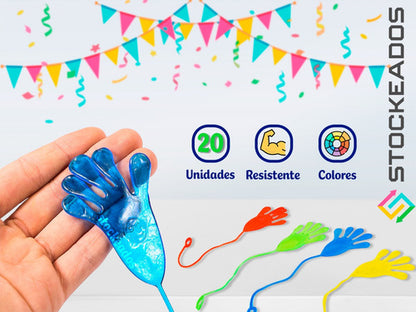 Pack 20 Pegalocos Manito - Juguete Sorpresa Cumpleaños
