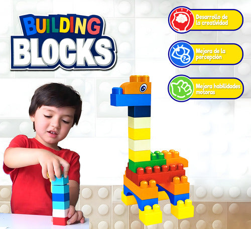 Bloques Construcción Medianos Juguete Educativo 100 Piezas