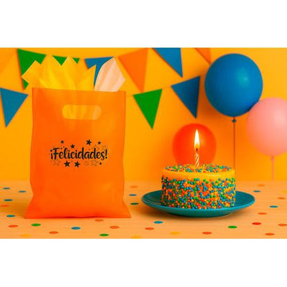 Pack 50 Bolsas De Cumpleaños Felicidades 20x30 Cm