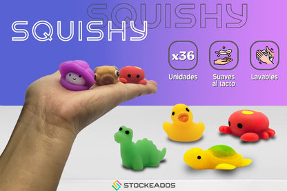 Pack 36 Unidades Squishys Antiestrés Juguete Cumpleaños