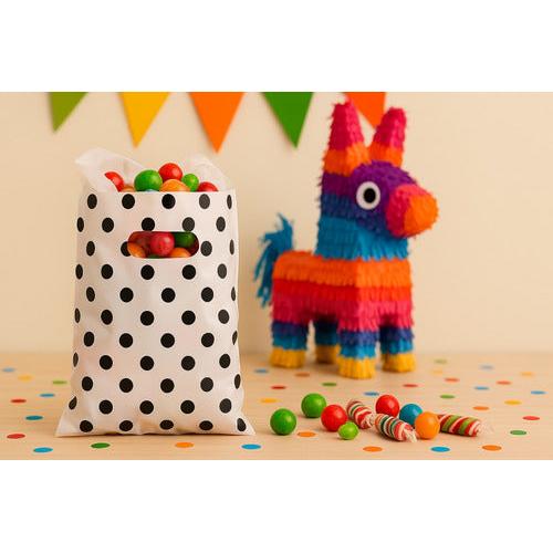 Pack 50 Bolsas Con Lunares Para Cumpleaños 20x30 Cm